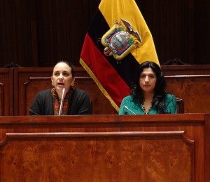 Gabriela Rivadeneira, Presidenta de la Asamblea Nacional de Ecuador; y Linda Machuca, Asambleista Nacional